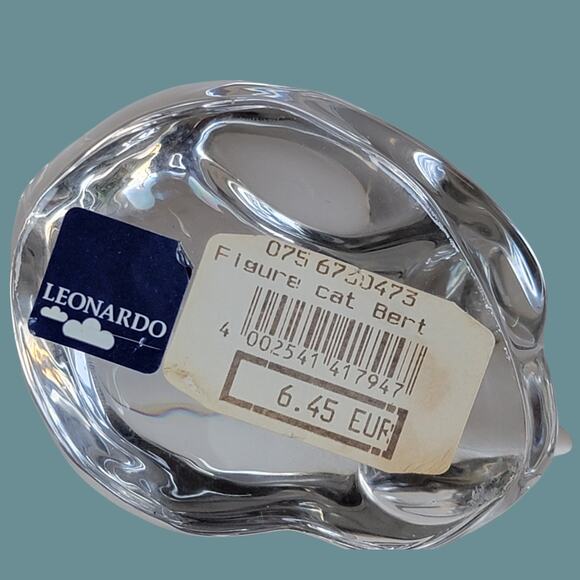 Vintage Early 2000s Leonardo Glass Clear Glass Paper Weight Figurine - Picture 4 of 5